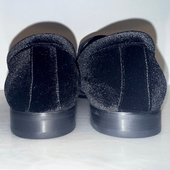 Steve Madden Godric Black Velvet Bit Loafers Gold Hardware Men’s 10M NEW main image 5